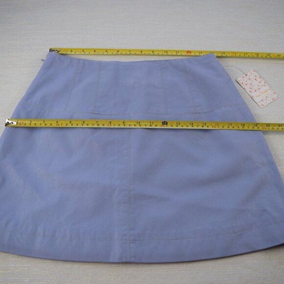 FREE PEOPLE Mini Skirt Faux Suede Wisteria Breeze Blue Days In The Sun NWT 8 - Picture 12 of 12